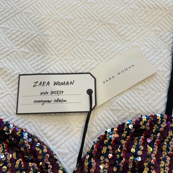 NWT Zara mini sequin dress Large - Picture 7 of 9